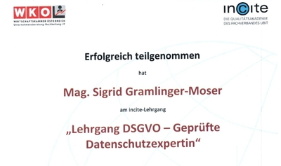 DSGVO Lehrgang Sigrid Gramlinger-Moser